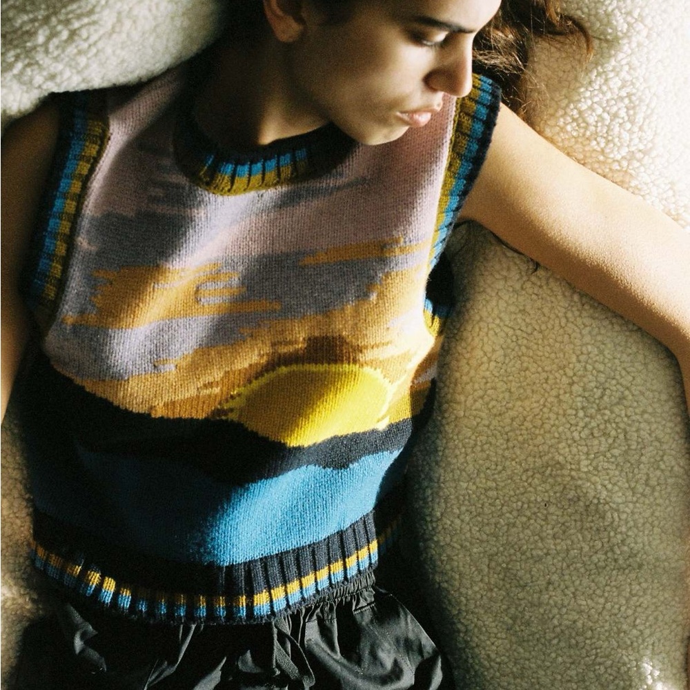 Sea New York Intarsia Sunset Sweater Vest